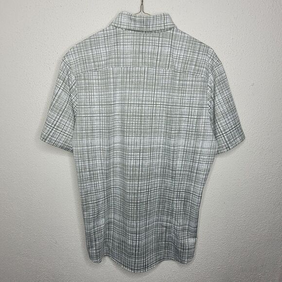 NWOT Mizzen & Main Performance Shirt Mens M White Gray Plaid Button Up - Picture 4 of 13
